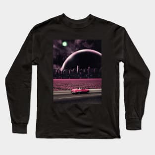 What's Our Next Stop?  - Space Aesthetic, Retro Futurism, Sci Fi Long Sleeve T-Shirt